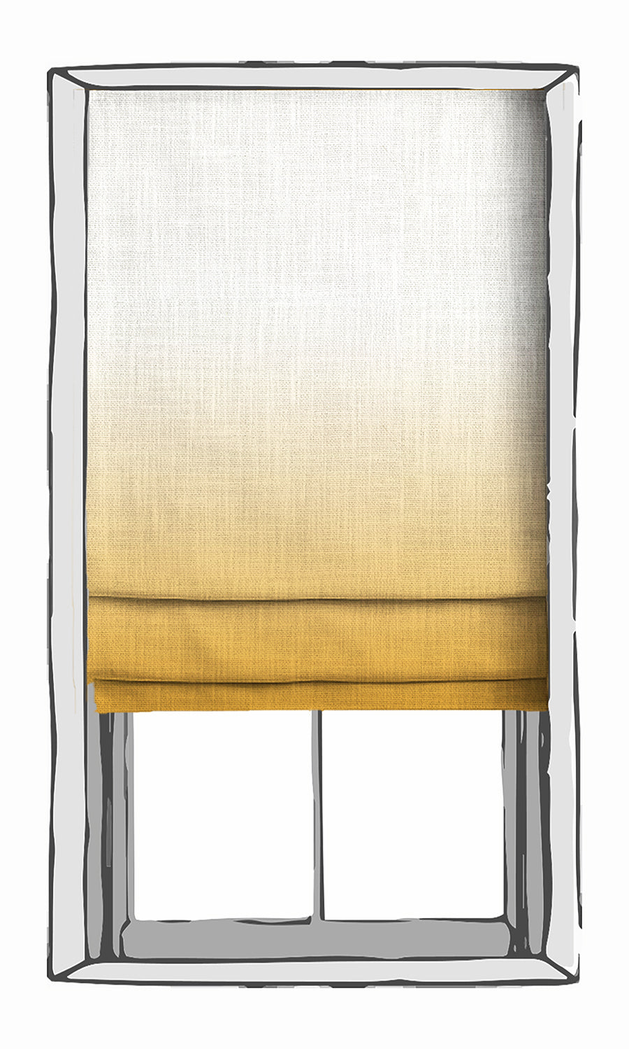 2-Tone Ombre Window Treatments Fabric Sample (Yellow)