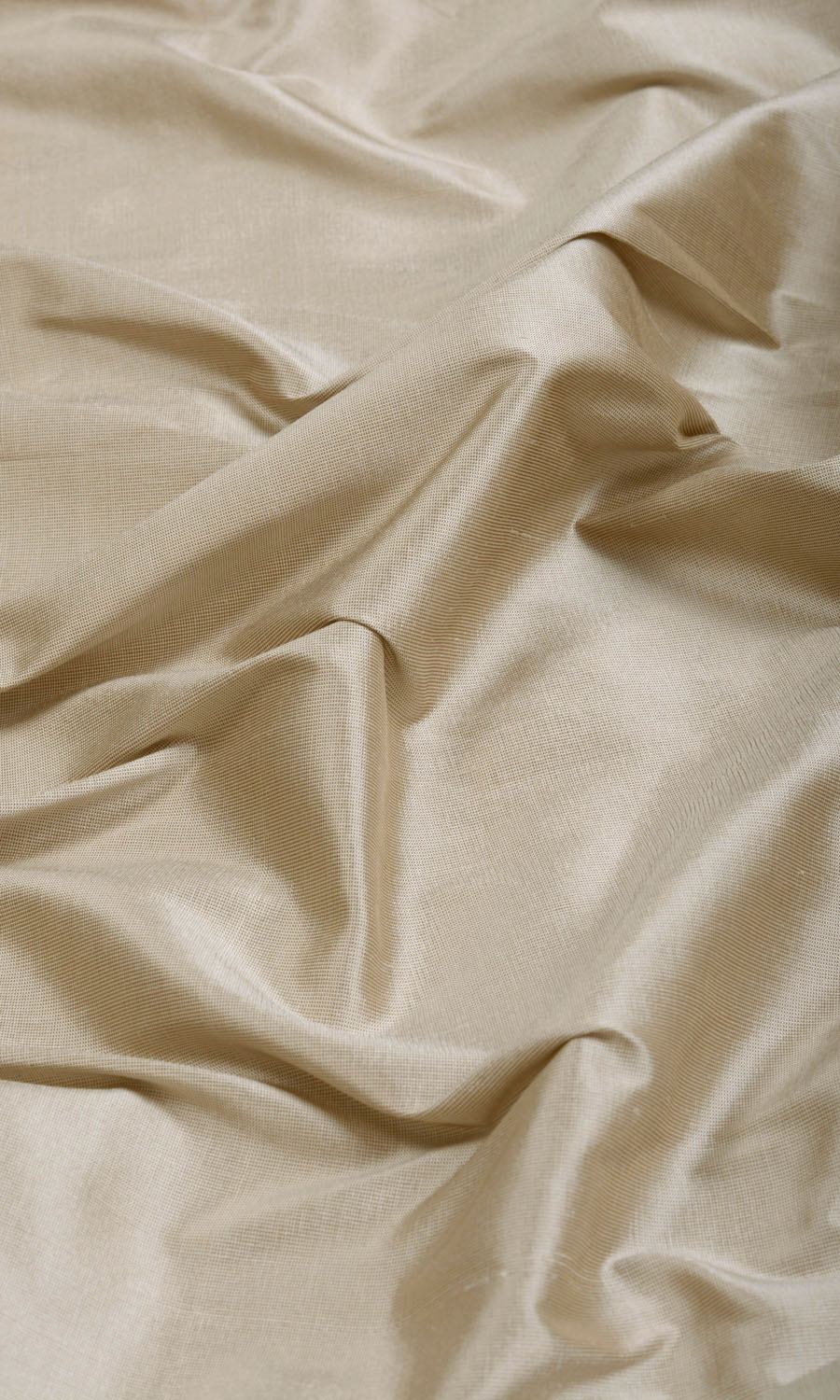 Shantung Silk Home Textile Fabric Material By the Yard (Ecru/ Tan Brown)
