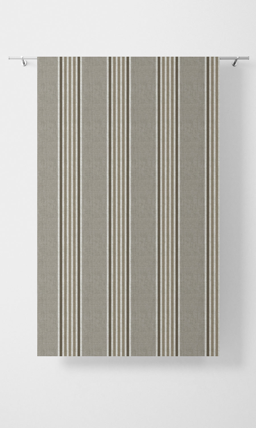 Modern Striped Home Textile Fabric Material By the Metre (Tan/ Brown)