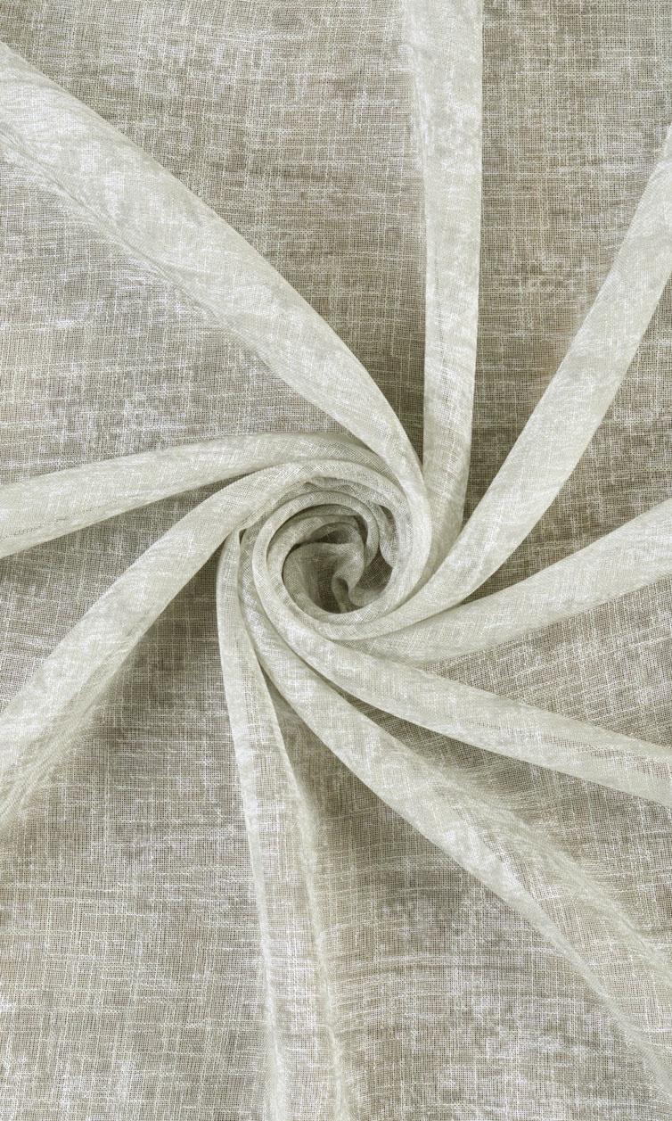 Textured Sheer Home Textile Fabric Material Sample (Grey-Green)