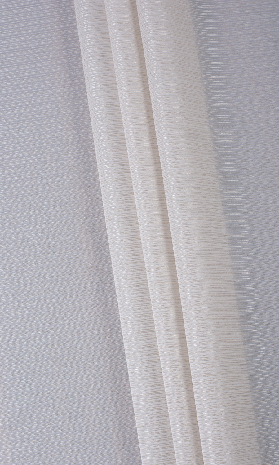 Textured Sheer Home Textile Fabric Material Sample (Pale Beige/ Warm Ivory)