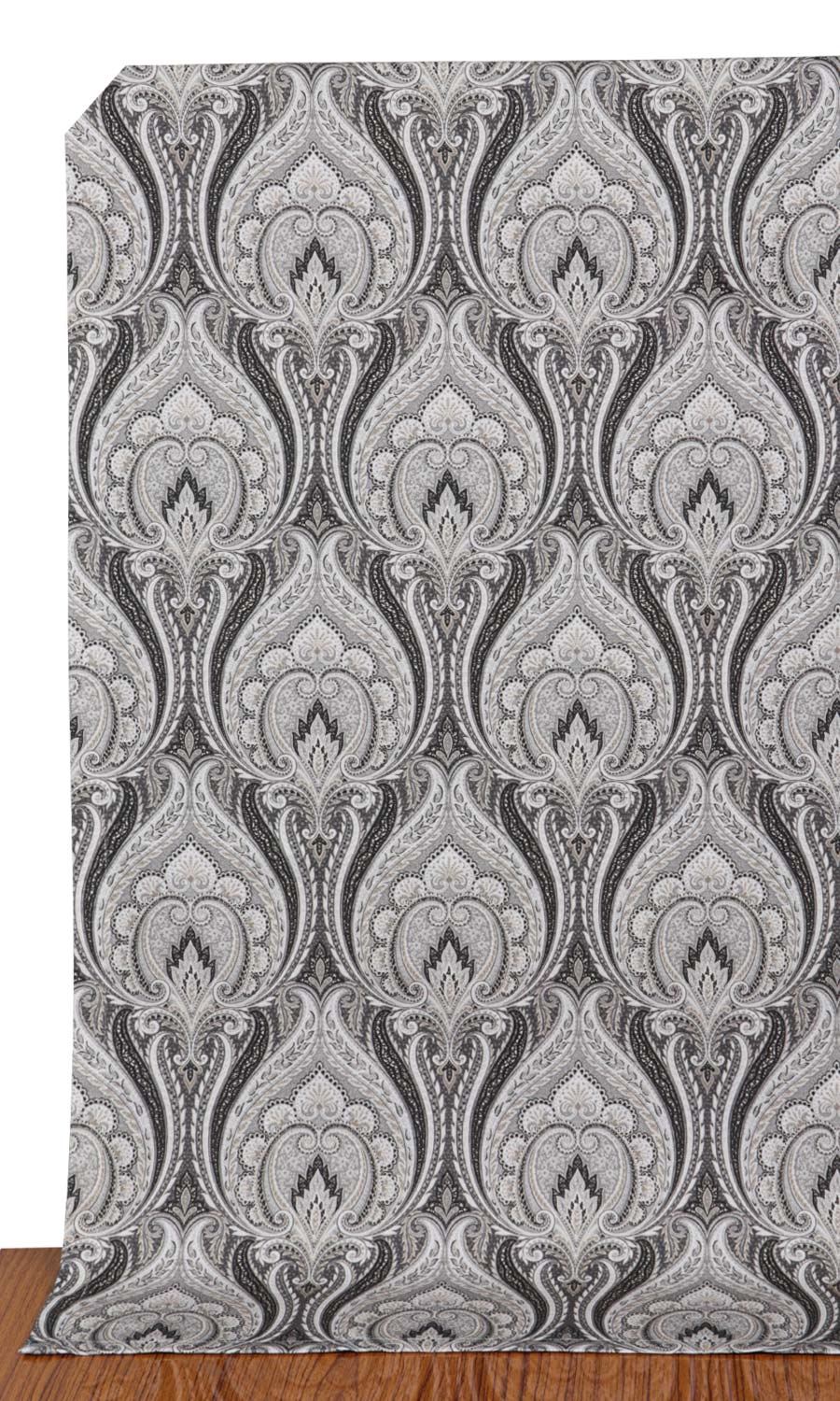 Floral Damask Home Décor Fabric By the Yard (Grey/ Charcoal)