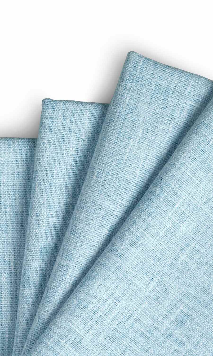 Cotton Blend Home Textile Fabric Material Sample (Light Blue)