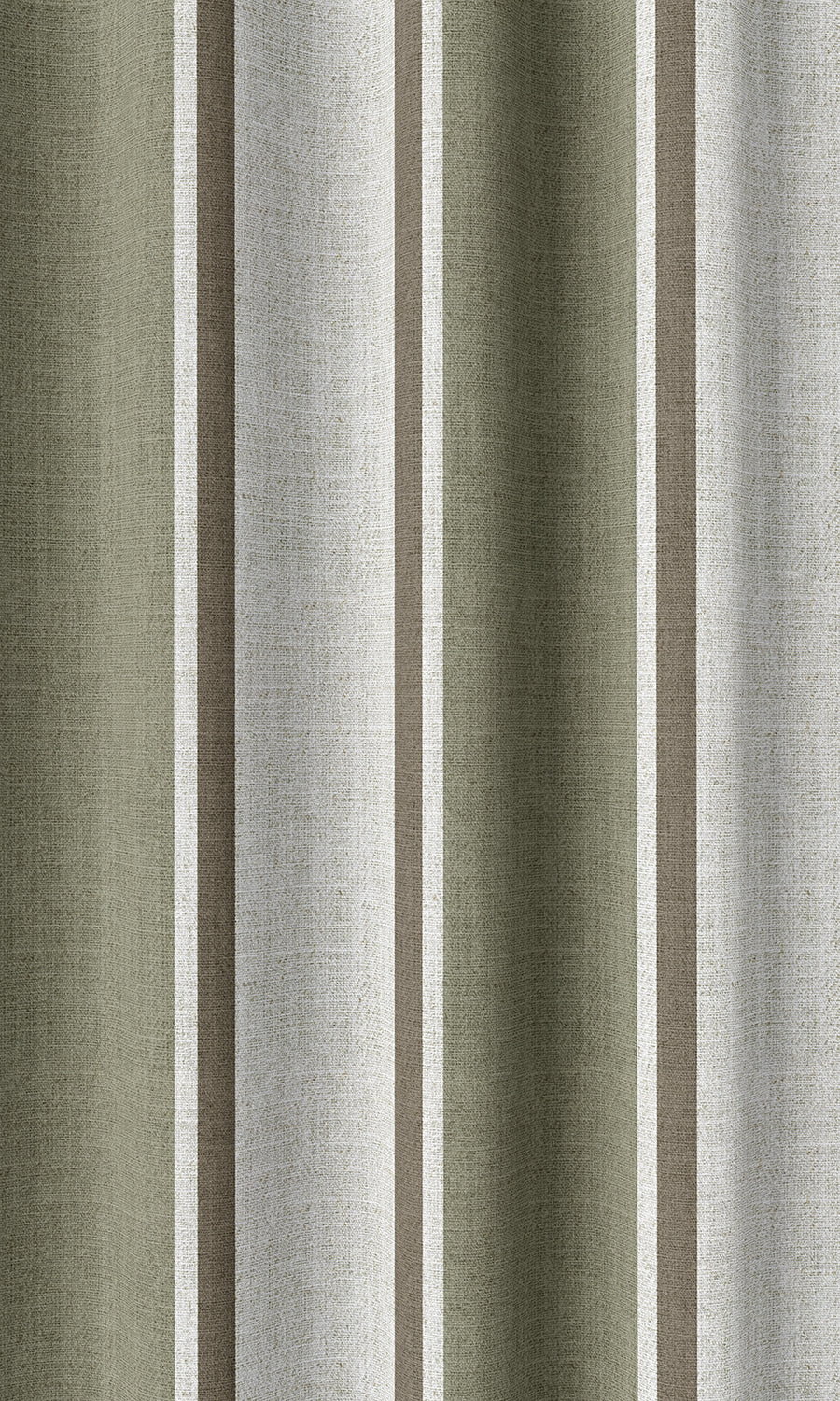 Striped Home Décor Fabric By the Yard (Green/ Brown)