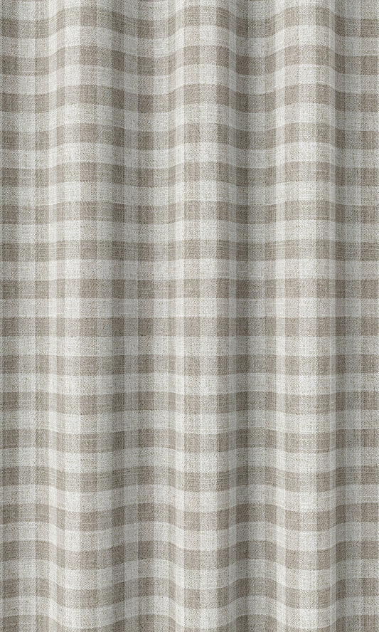 Check Patterned Fabric Blinds (Grey/ White)
