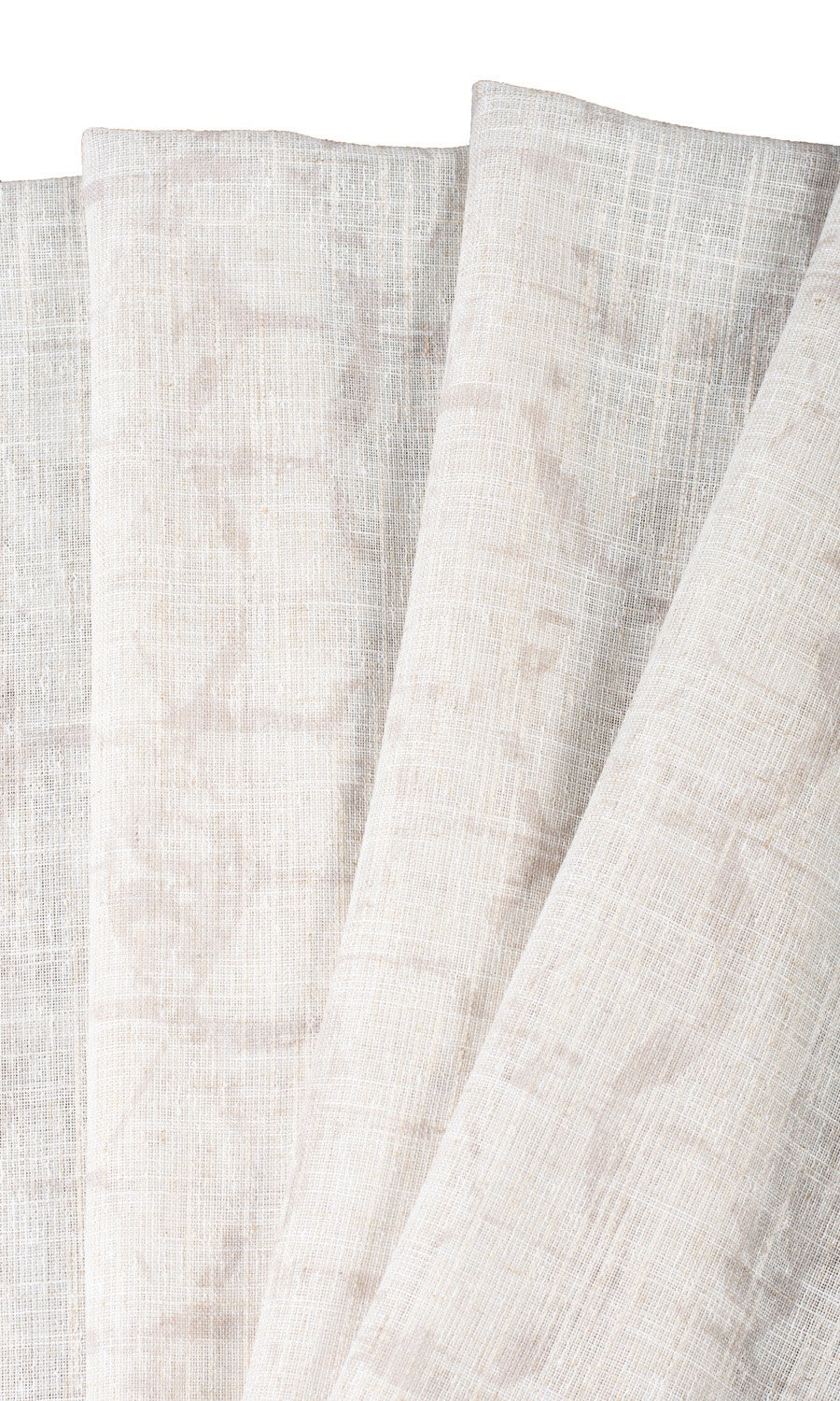 Self-Patterned Sheer Free Fabric Material Sample Milky White)