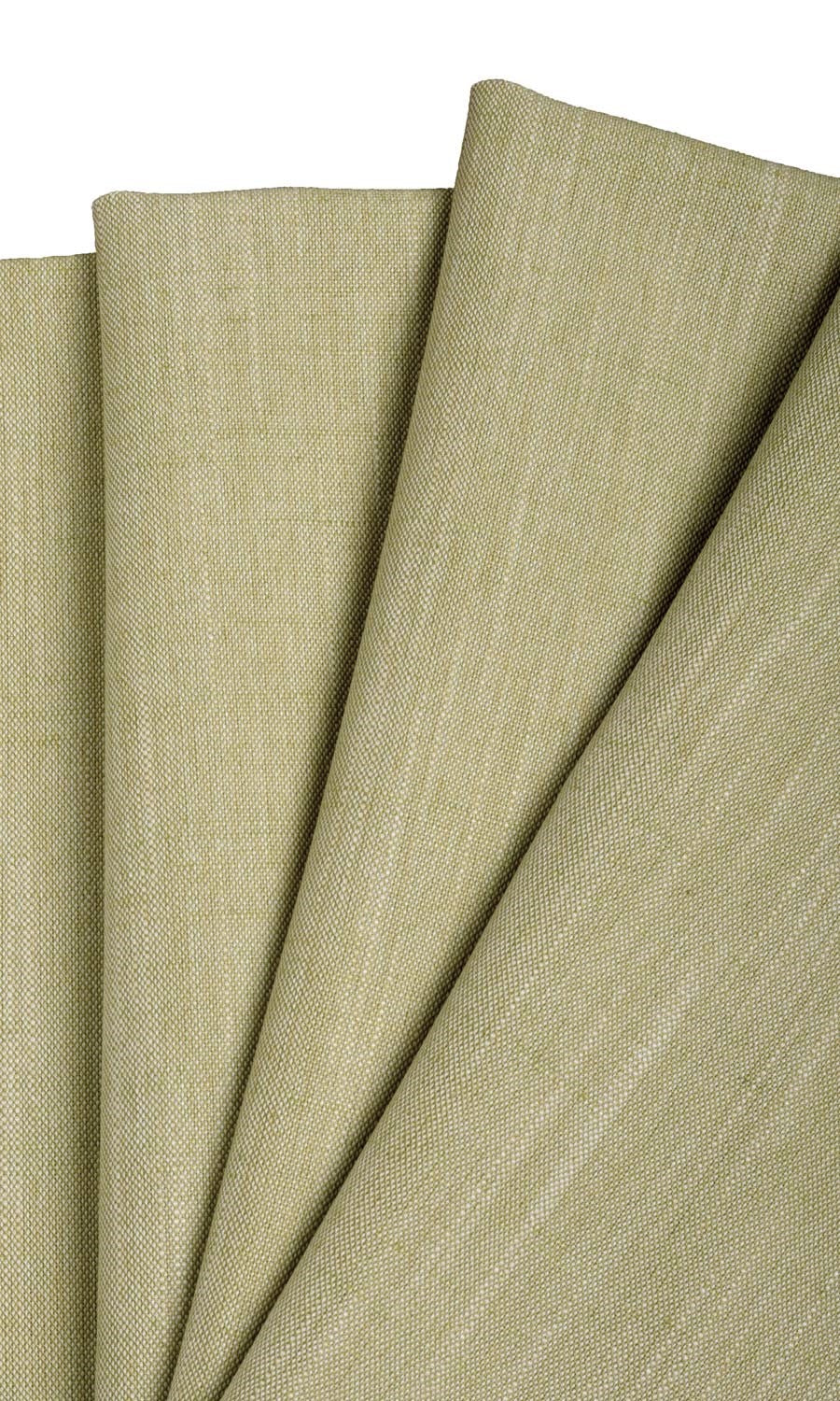 Plain Linen Texture Window Treatments Fabric By the Yard (Green)
