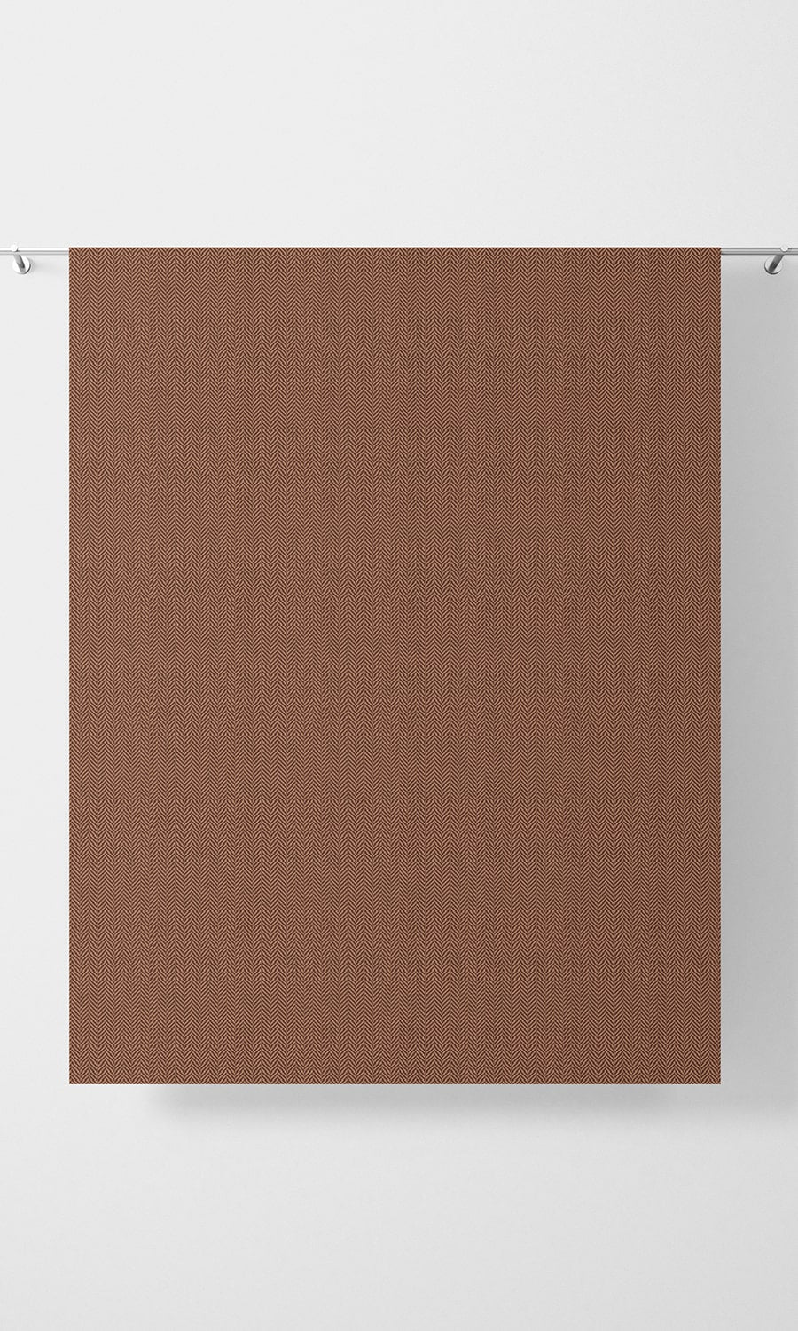 Herringbone Textured Fabric Material By the Yard (Deep Orange)