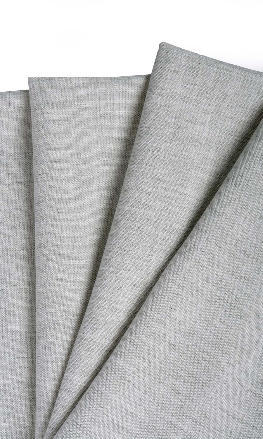 Plain Linen Textured Window Treatments Fabric Sample (Smoke White)