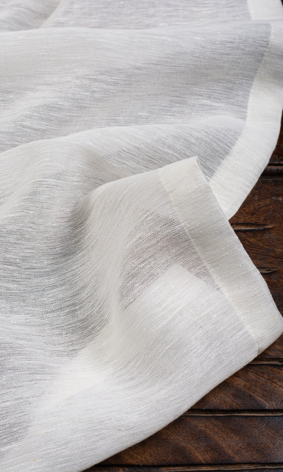 Plain Semi-Sheer Window Treatments Fabric Sample (White)