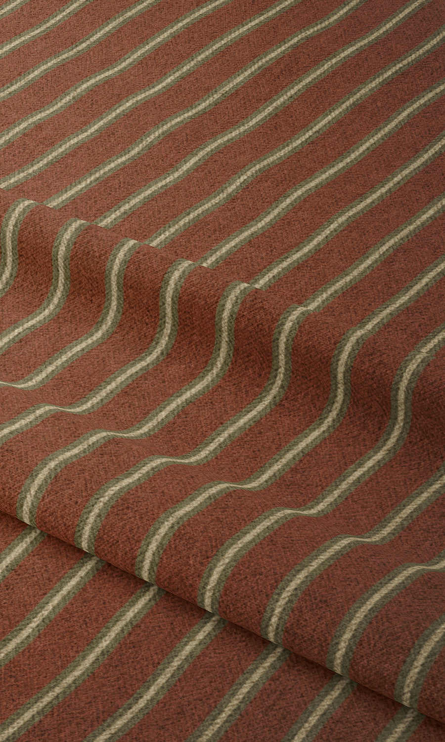 Modern Striped Fabric Material By the Yard (Red)