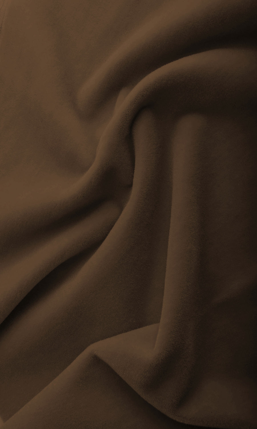 Velvet Home Textile Fabric Material Sample (Earth Brown)