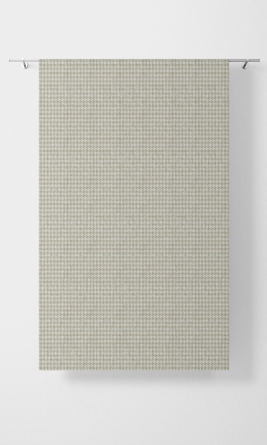 Houndstooth Print Home Textile Fabric Material By the Metre (Beige/ White)