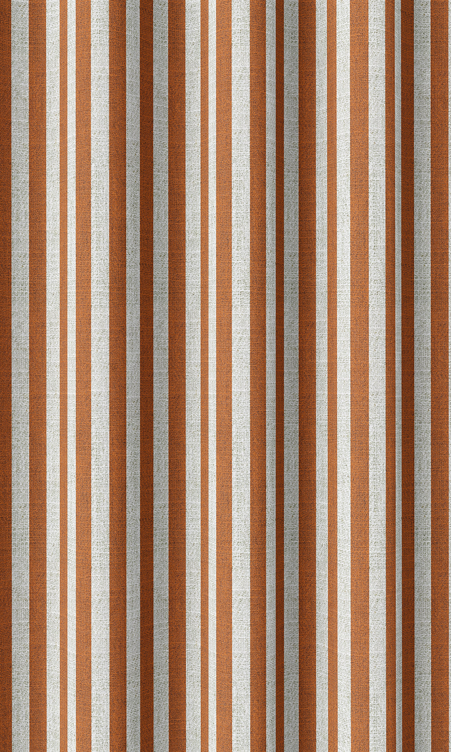 Modern Striped Home Décor Fabric By the Yard (Burnt Orange/ White)