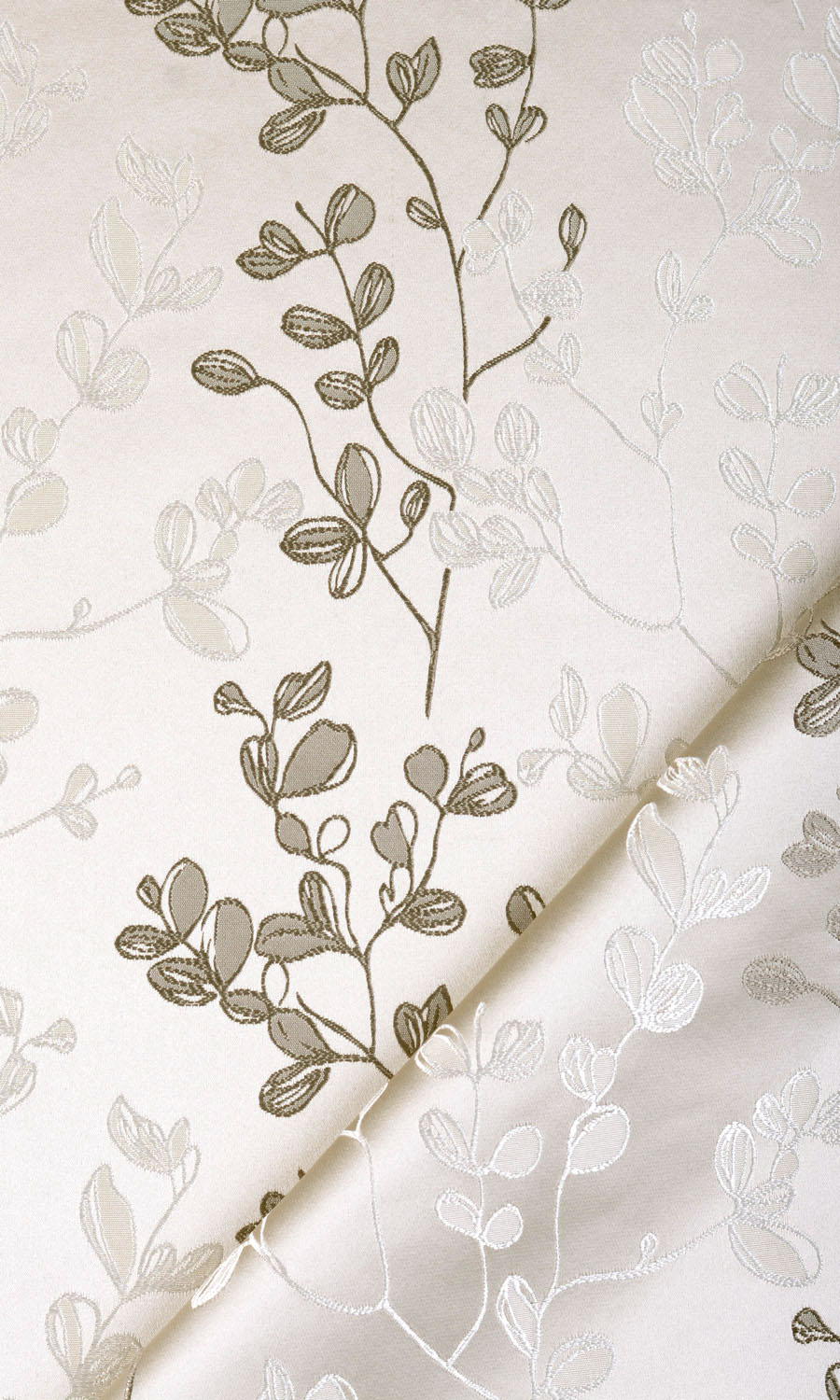 Floral Fabric Material By the Yard (Beige/ Brown)