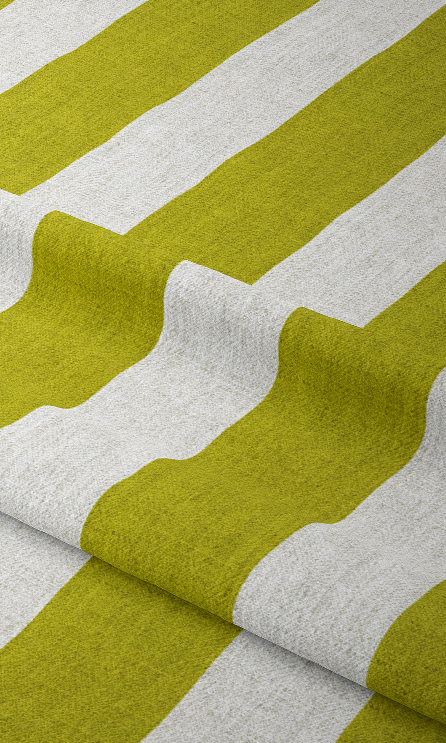 Striped Home Textile Fabric Material Sample (Apple Green)