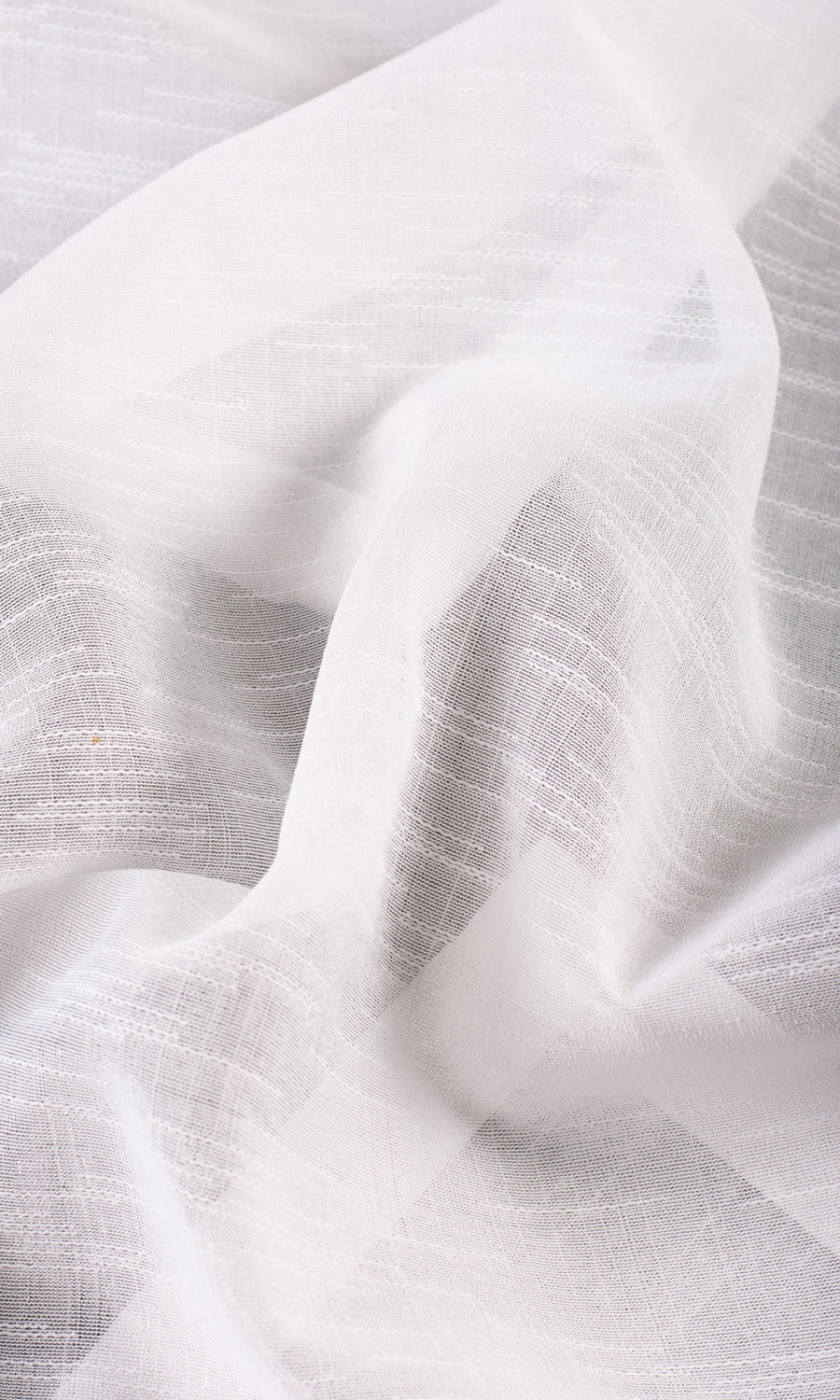 Textured Sheer Fabric Sample for Roman Blinds & Shades (White)