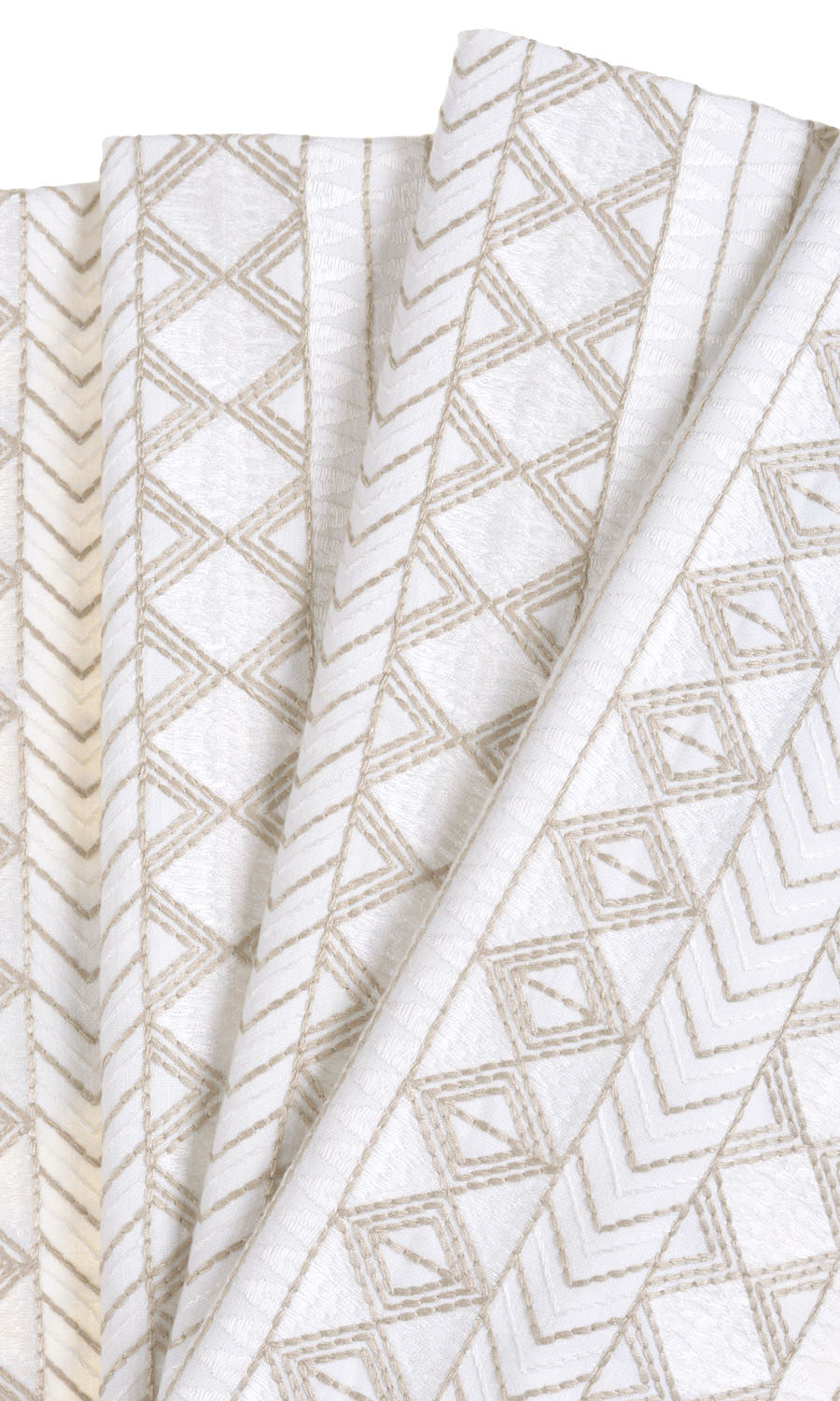 Ikat Textured Home Textile Fabric Material By the Yard (white/ Beige)