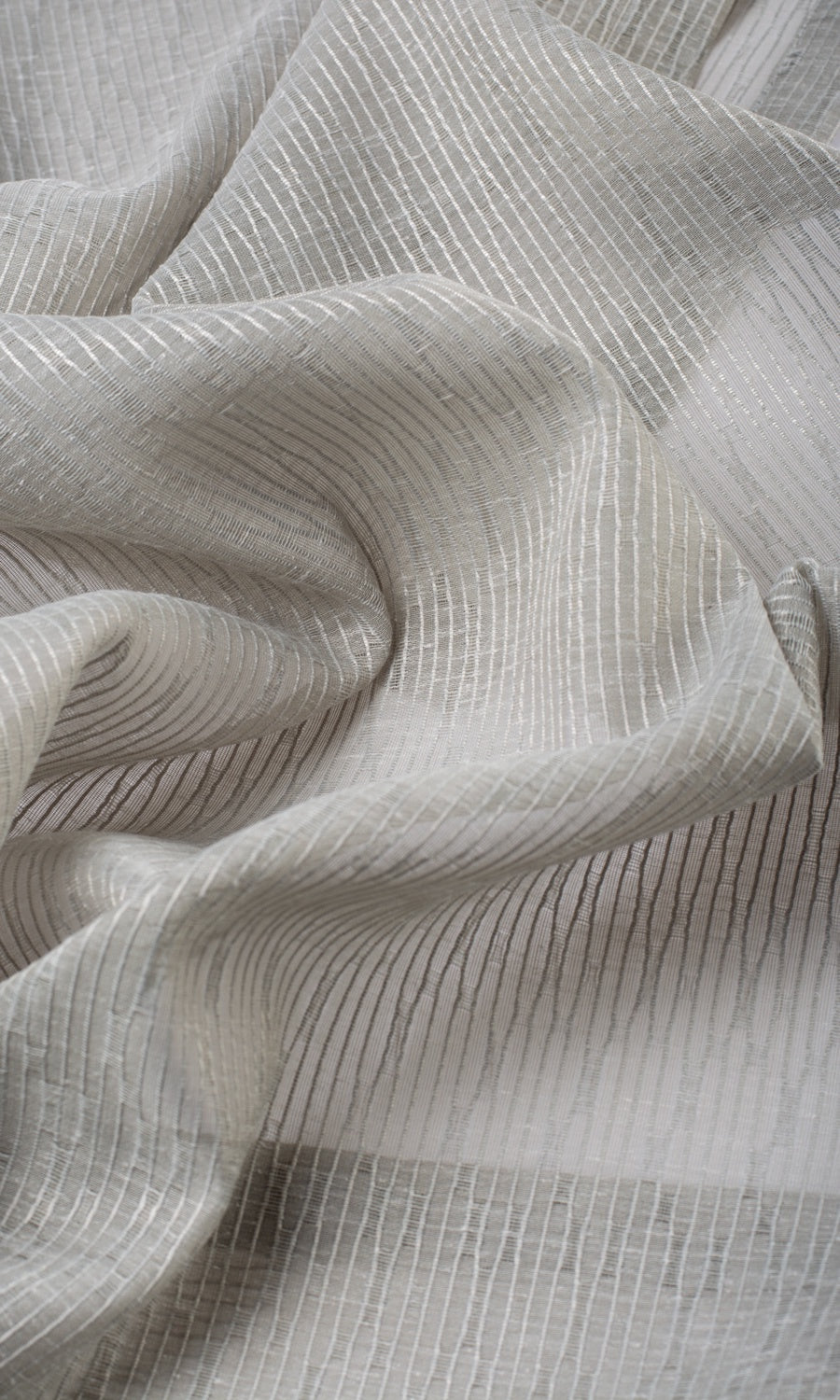 Textured Sheer Free Fabric Material Sample (Warm Gray)