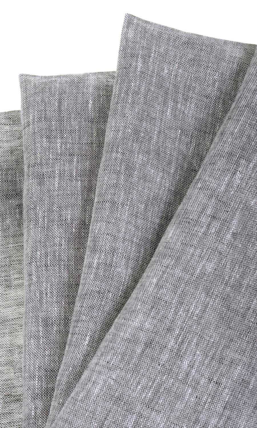 Linen Sheer Fabric By the Yard for Curtains & Drapes (Grey)