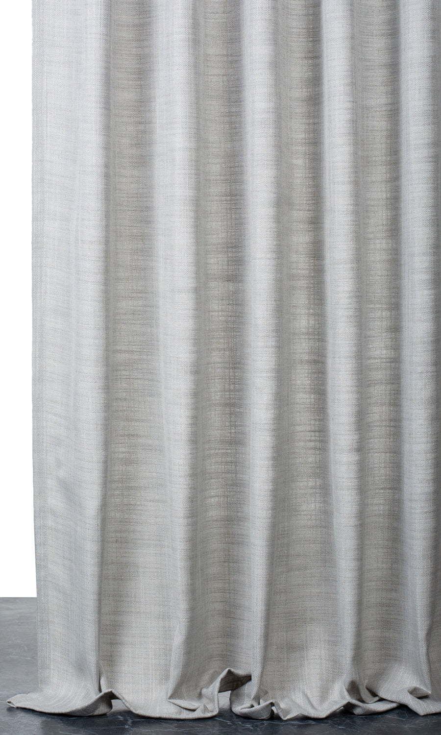 Plain Linen-Blend Window Treatments Fabric Sample (Gray)