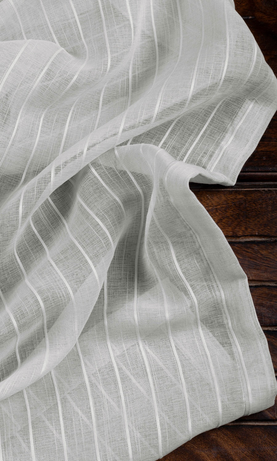 Striped Sheer Home Textile Fabric Material By the Yard (Grey)