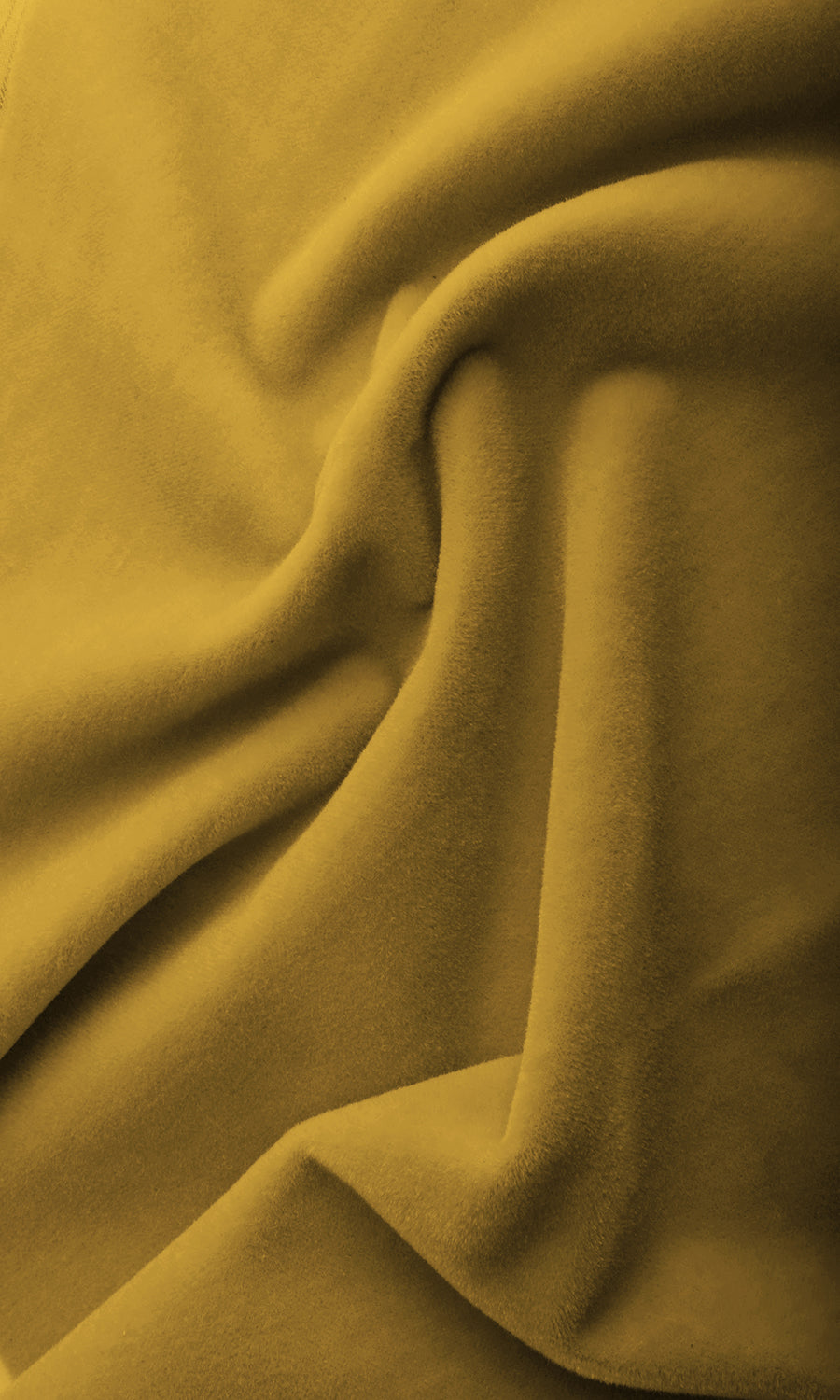 Velvet Home Textile Fabric Material By the Yard (Deep Yellow/ Mustard)