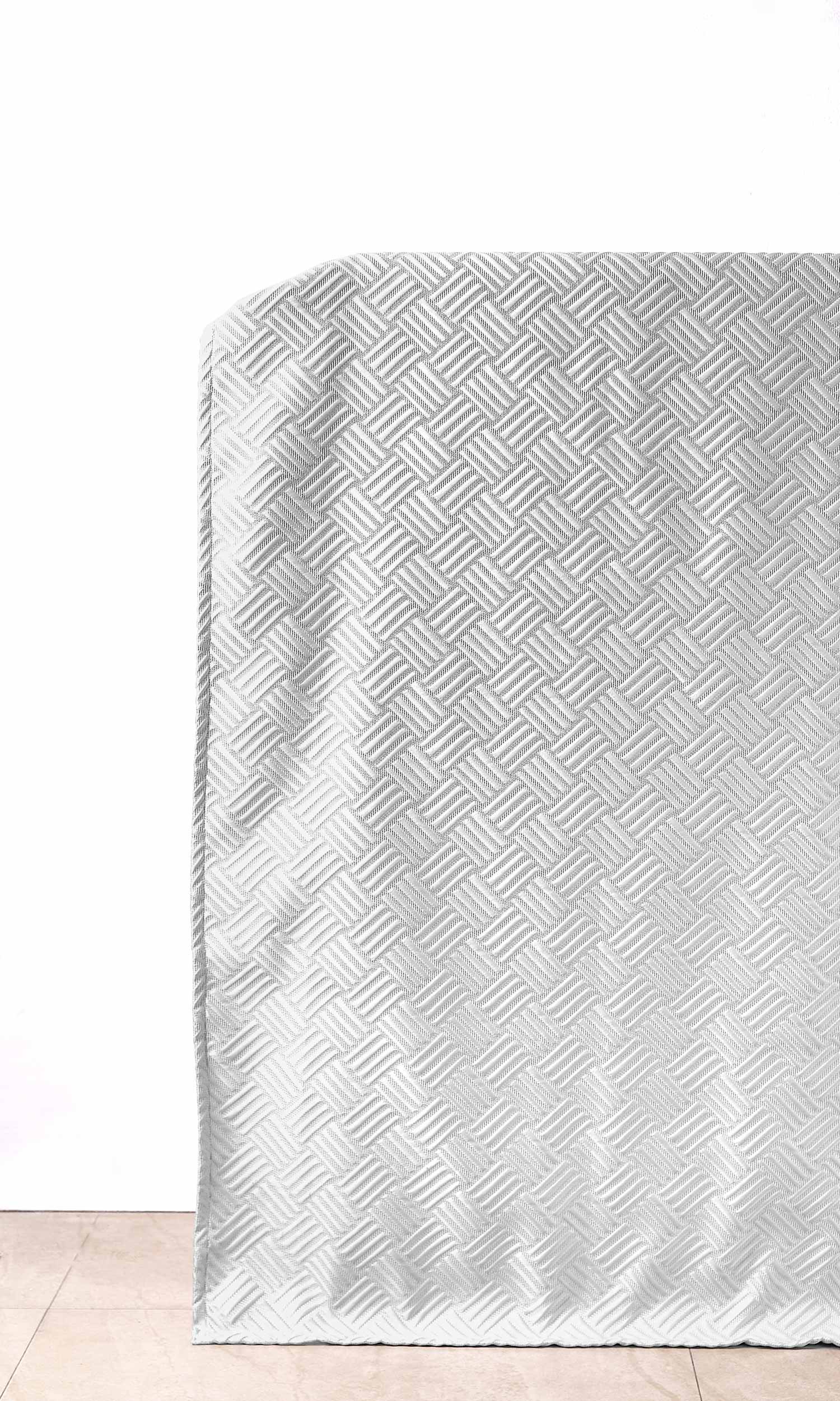 Silk Blend Window Treatments Fabric By the Yard (Cotton White)