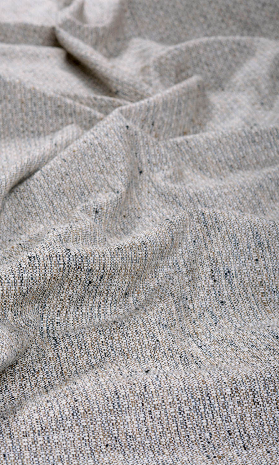 Textured  Fabric Material By the Yard (Beige/ Brown)