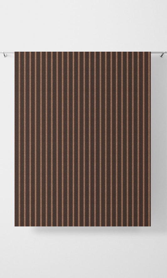 Modern Striped Home Décor Fabric By the Yard (Wine/ Coffee)