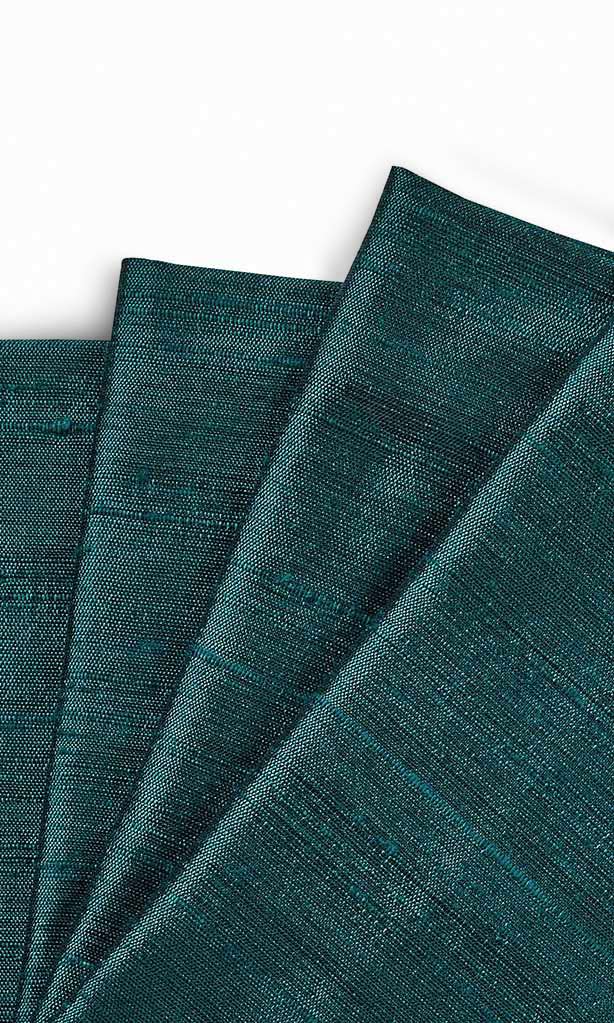 Dupioni Silk Window Treatments Fabric By the Yard (Ocean Blue)