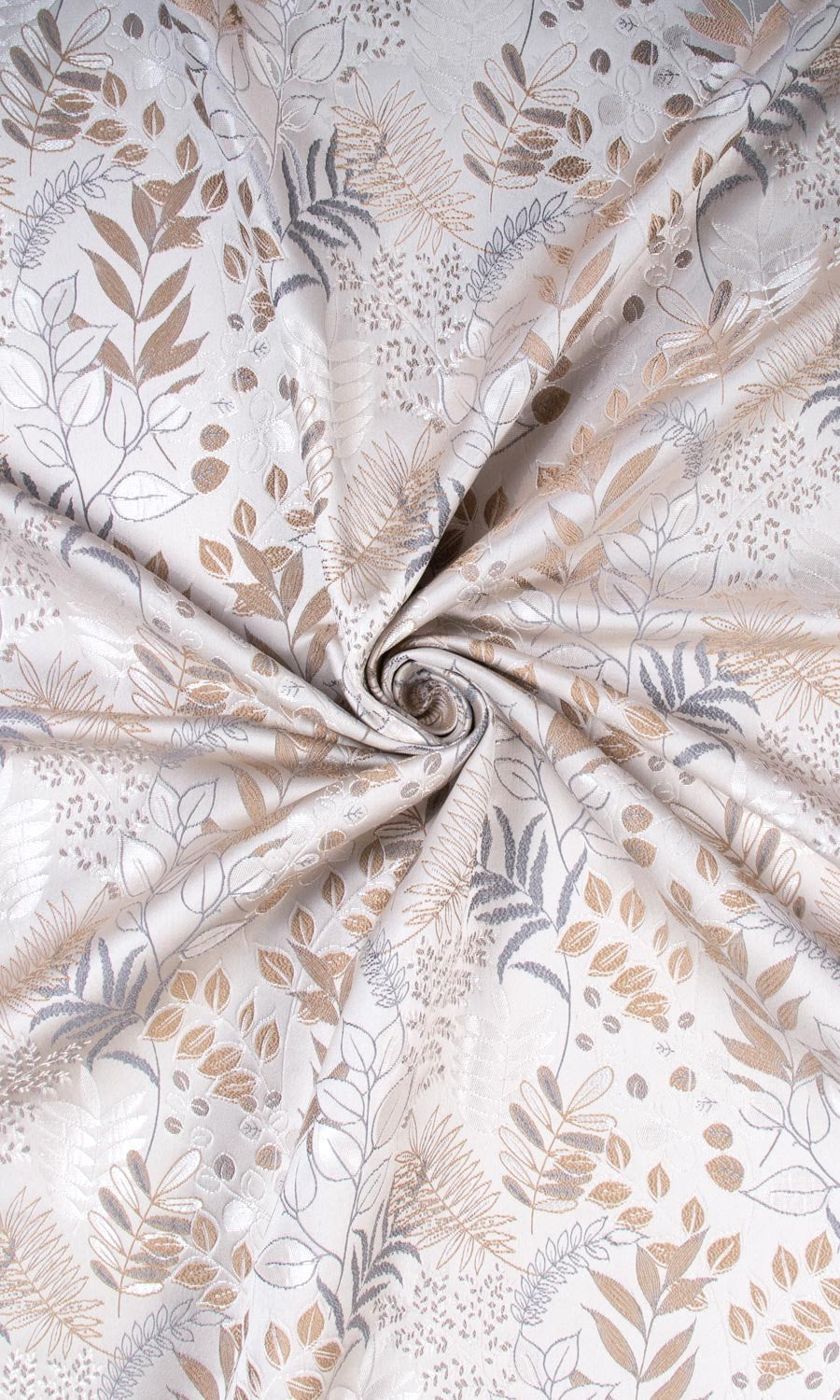 Botanical Fabric Material By the Yard (Gray)