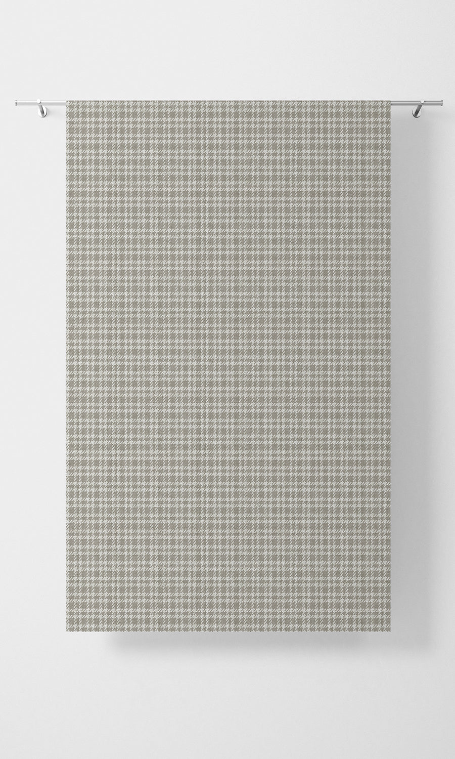 Check Patterned Home Textile Fabric Material By the Metre (Grey/ White)