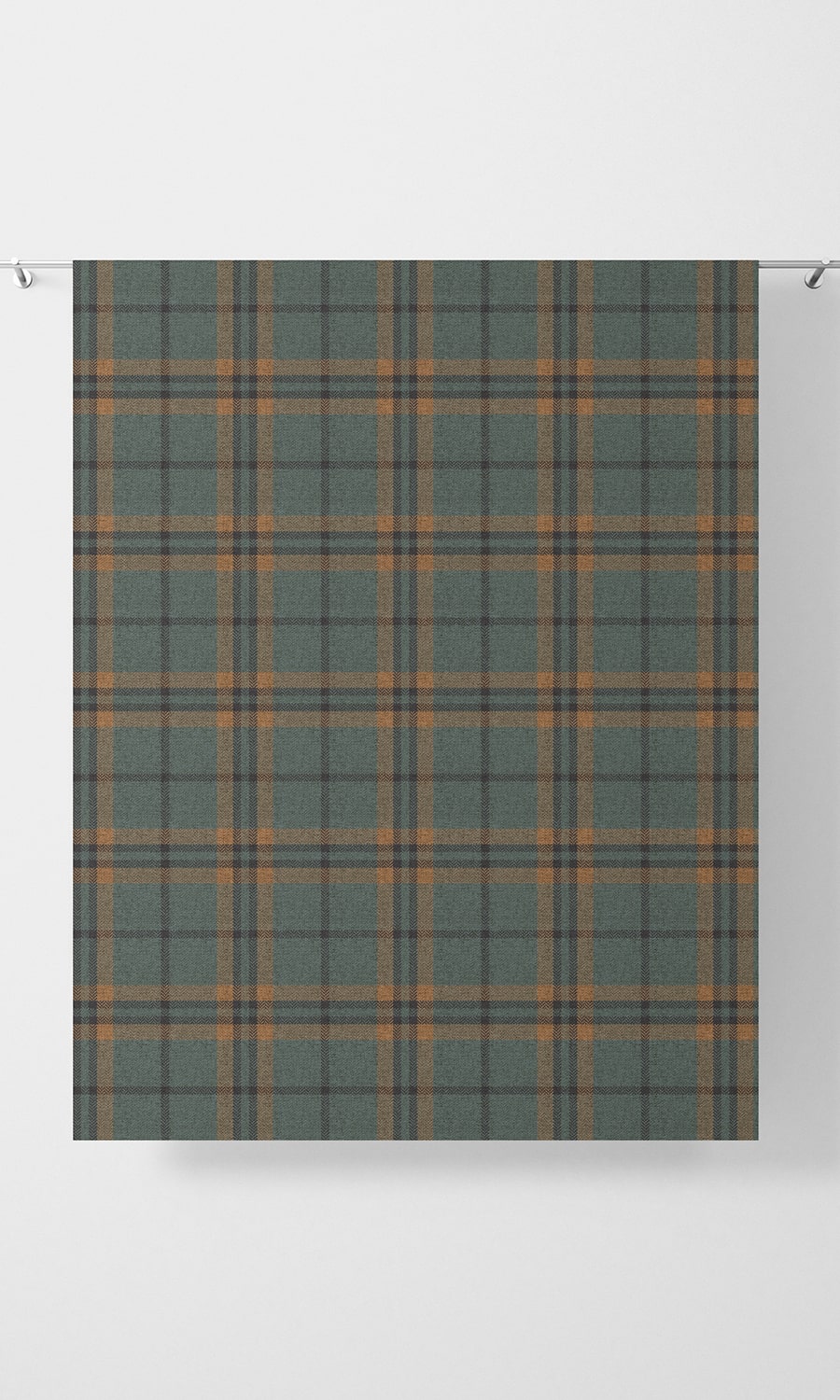 Plaid Home Décor Fabric By the Yard (Teal/ Mustard)