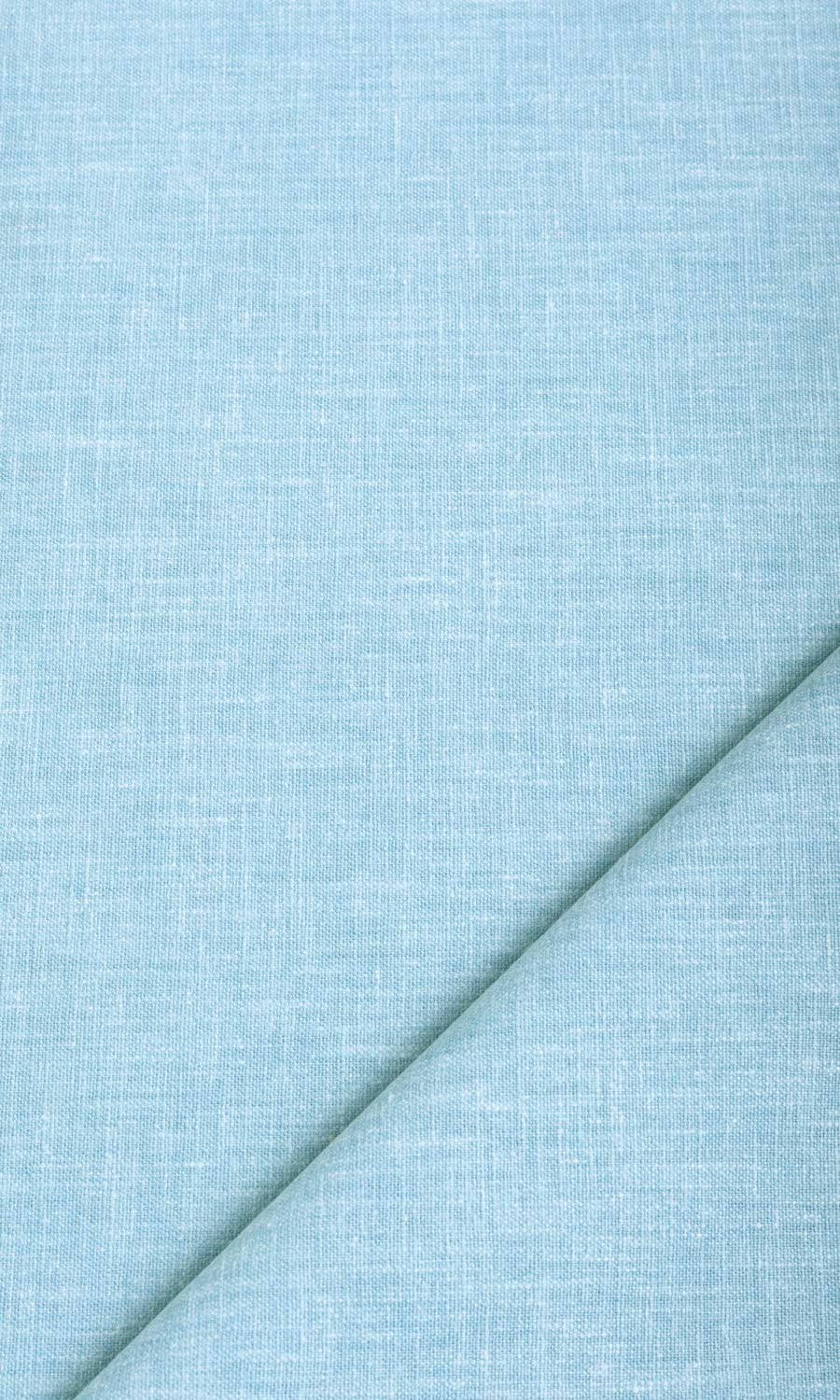 Poly-Cotton Blend Home Textile Fabric Material By the Yard (Aqua Blue)