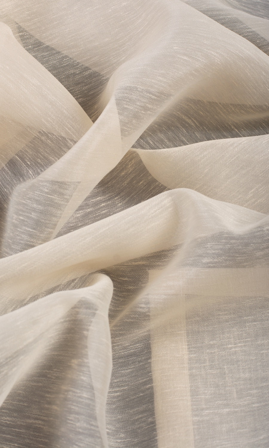 Plain Sheer Fabric Material By the Yard (Warm Ivory)