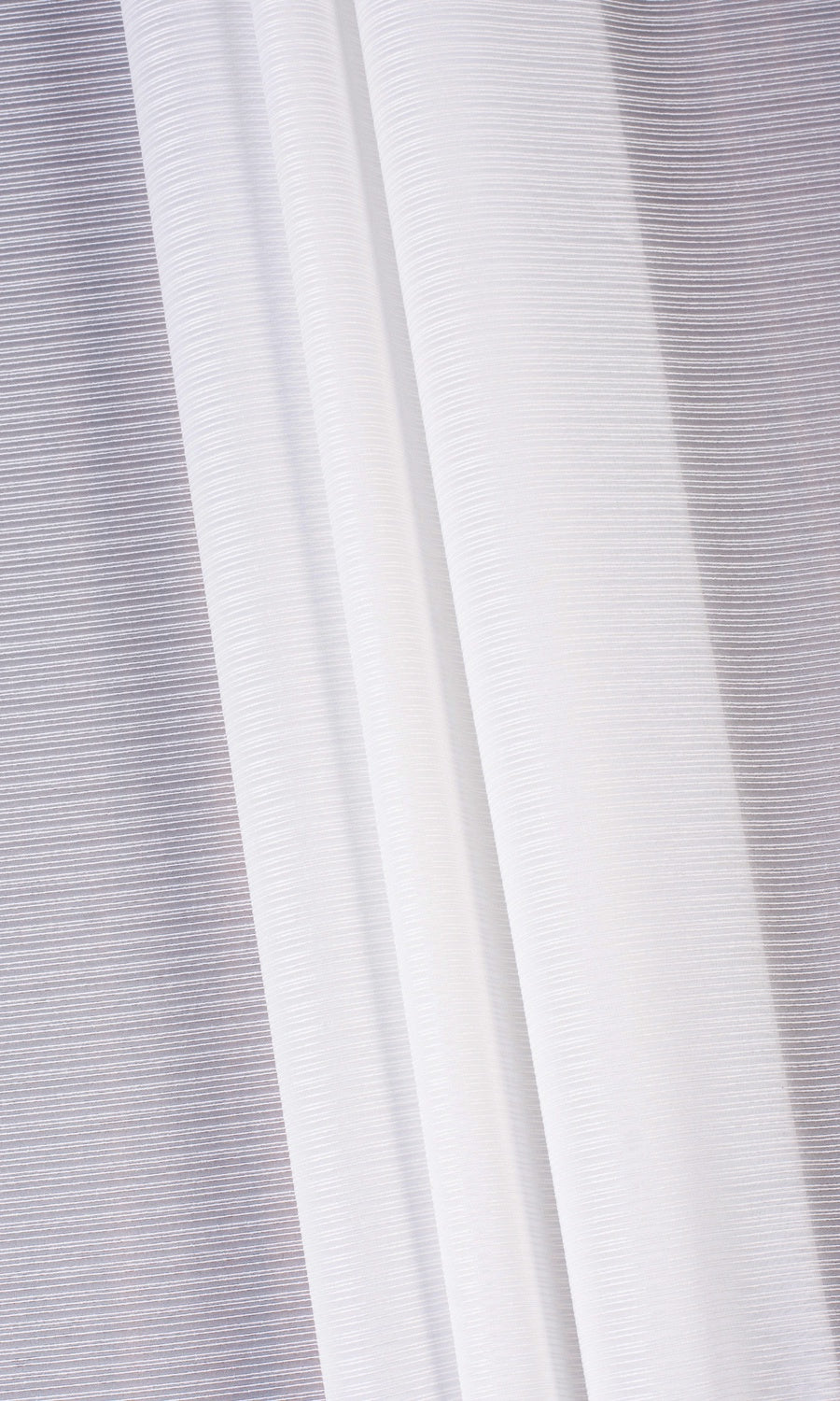 Striped Sheer Fabric Material By the Yard (White)