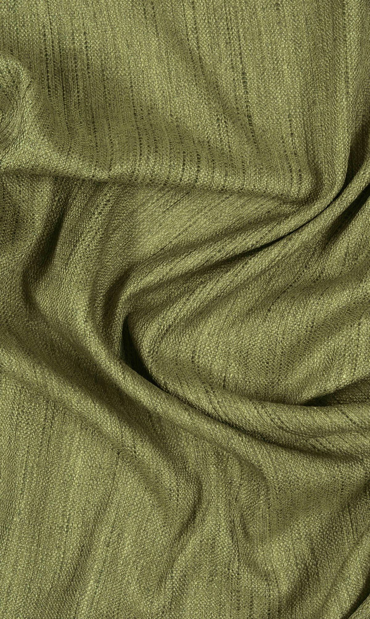 Textured Faux Silk Window Treatments Fabric Sample (Green)
