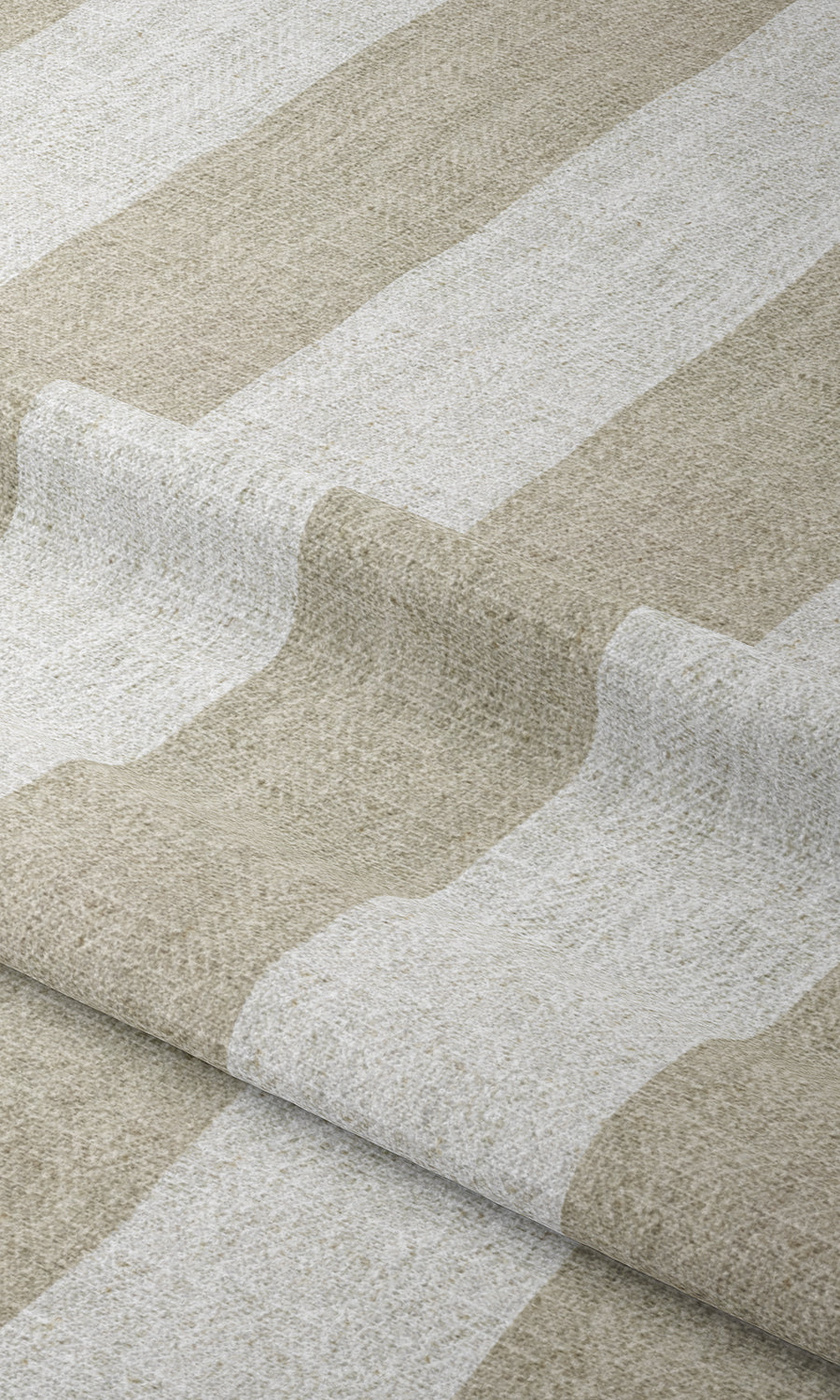 Modern Striped Window Treatments Fabric By the Metre (Beige/ White)