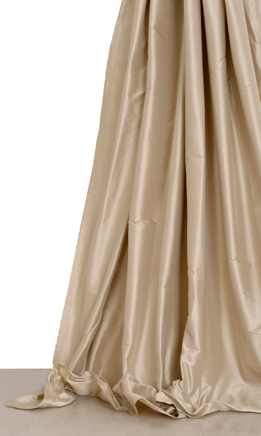 Shantung Silk Window Treatments Fabric Sample (Wheat Beige)