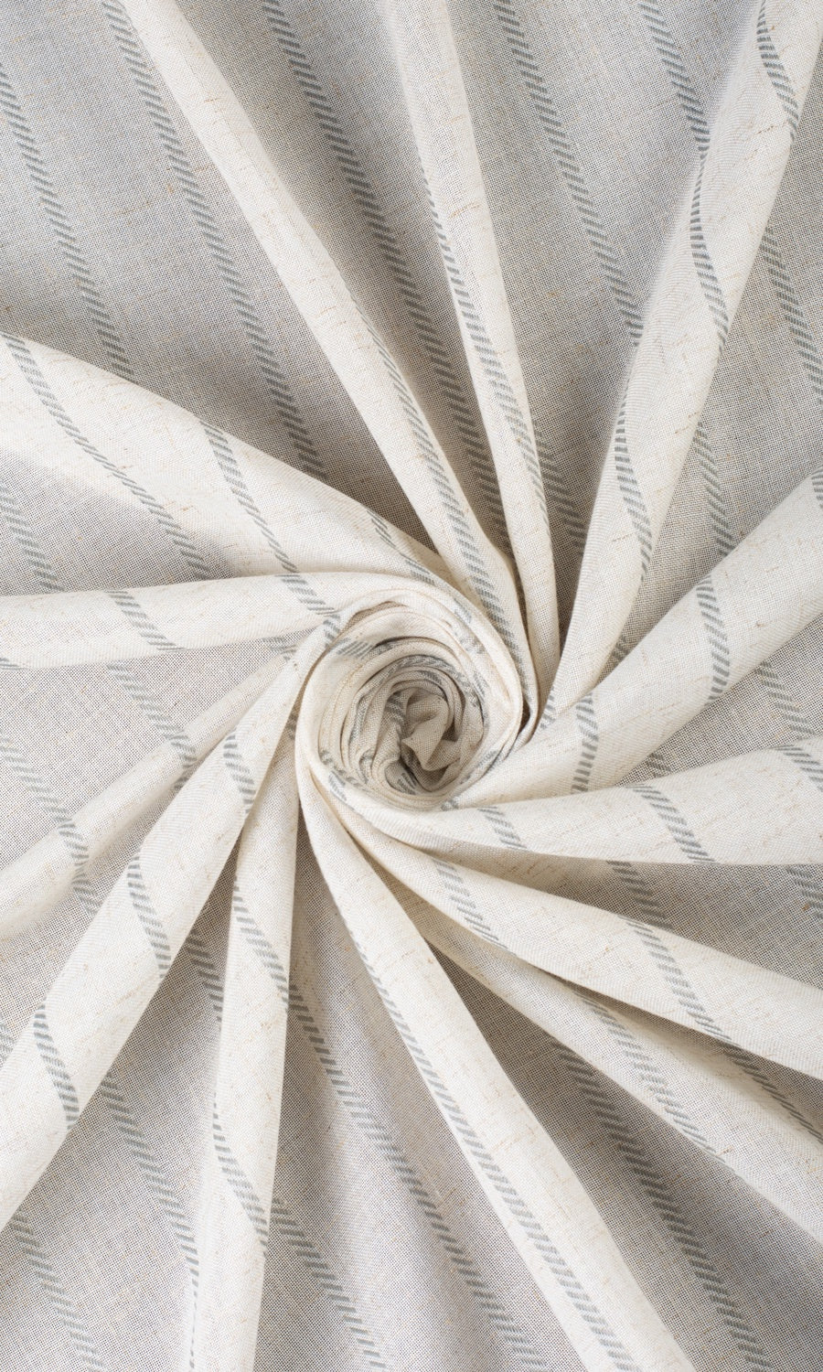 Striped Sheer Home Textile Fabric Material Sample (Warm White/ Gray)