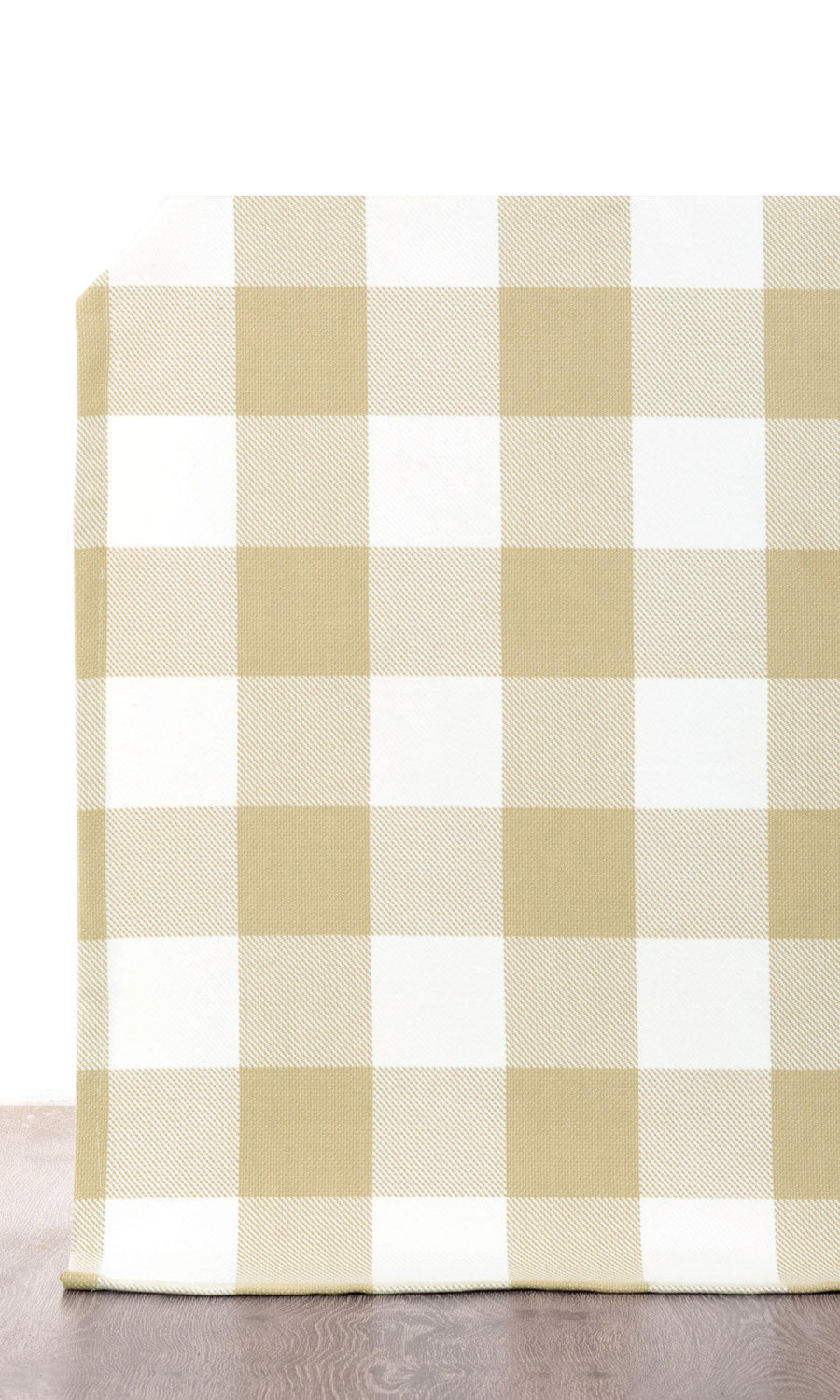 Buffalo Plaid Home Décor Fabric By the Yard (Khaki Brown/ White)