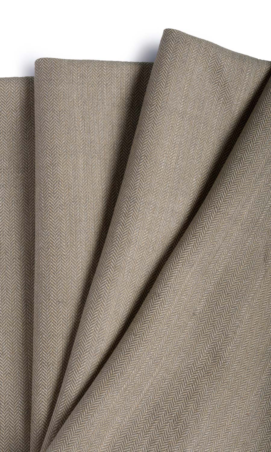 Herringbone Textured Window Treatments Fabric By the Yard (Mocha Brown)