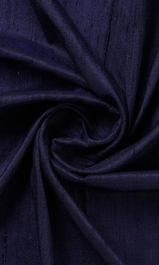 Pure Silk Fabric Blinds (Navy Blue)