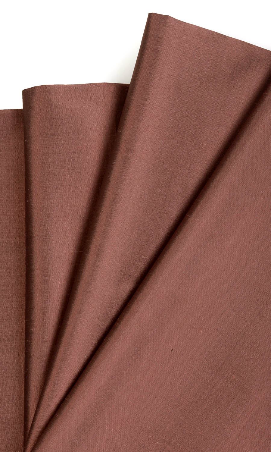 Shantung Silk Fabric Material By the Yard (Cognac Red/ Brown)