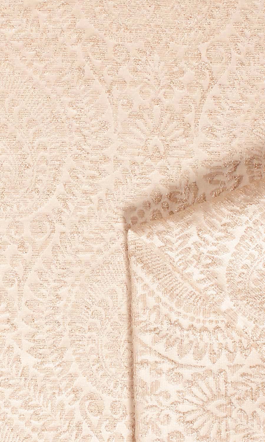 Textured Floral Fabric Material By the Yard (Pale Beige)
