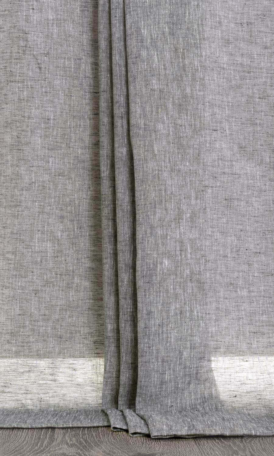 Linen Sheer Home Décor Fabric By the Yard (Grey)