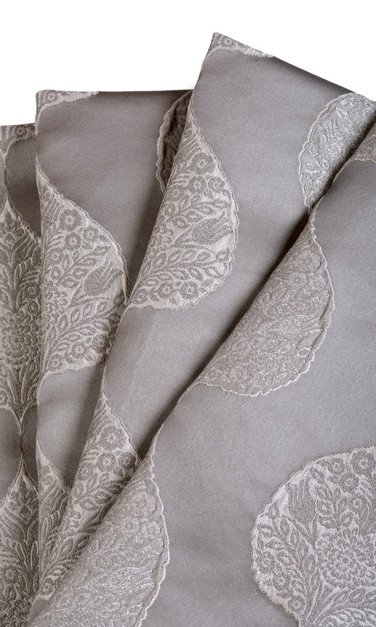 Ogee Patterned  Roman Blinds (Pale Gray)