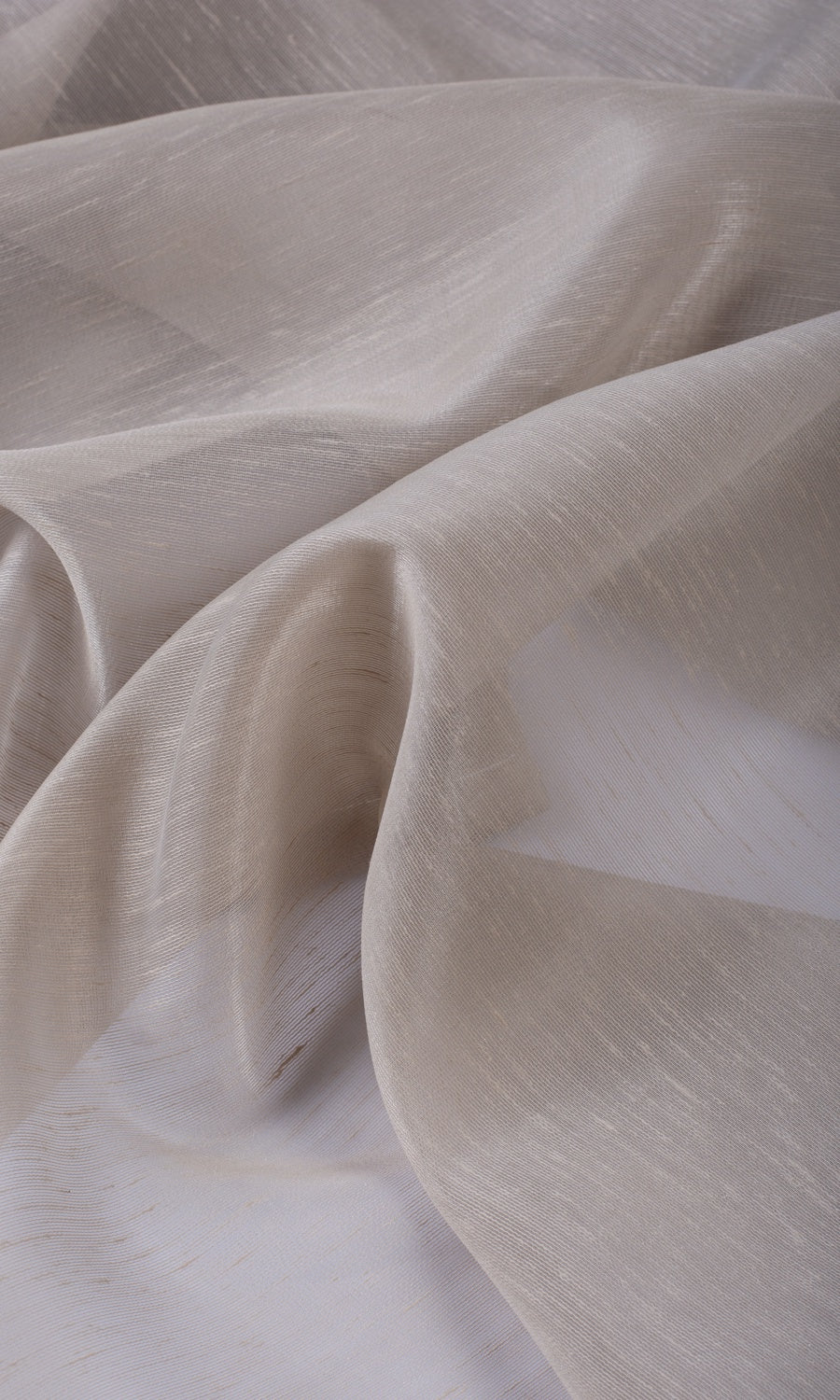 Plain Sheer Fabric Sample for Roman Blinds & Shades (Taupe Grey)