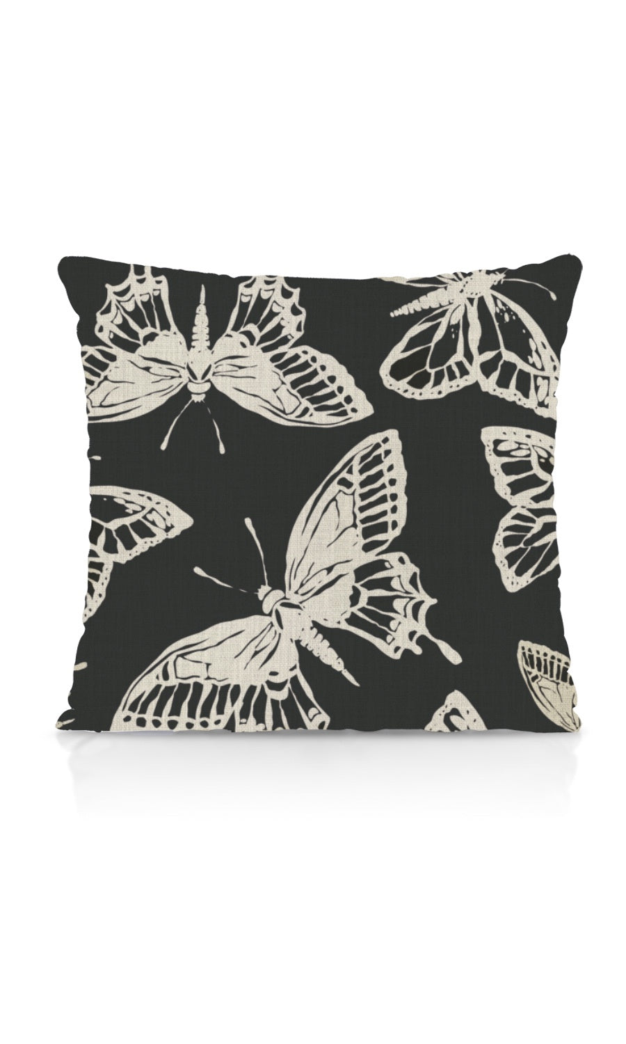 Botanical Printed Home Textile Fabric Material By the Metre (Black/ Milky White)